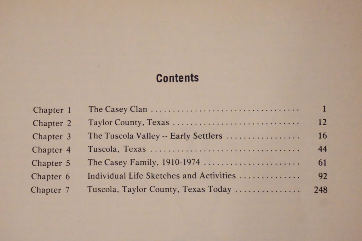 A Baker's Dozen: The Casey's of Tuscola, Texas by Clifford B. Casey 1974 Signed
