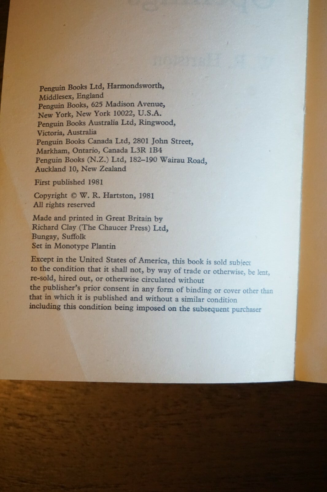 The Penguin Book of Chess Openings by W.R. Hartson 1981 Paperback