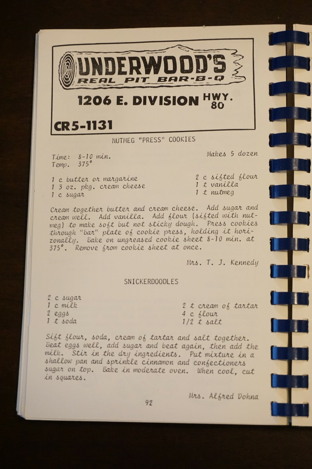 Vintage St Maria Goretti School Cookbook Arlington Texas 1960's Spiralbound
