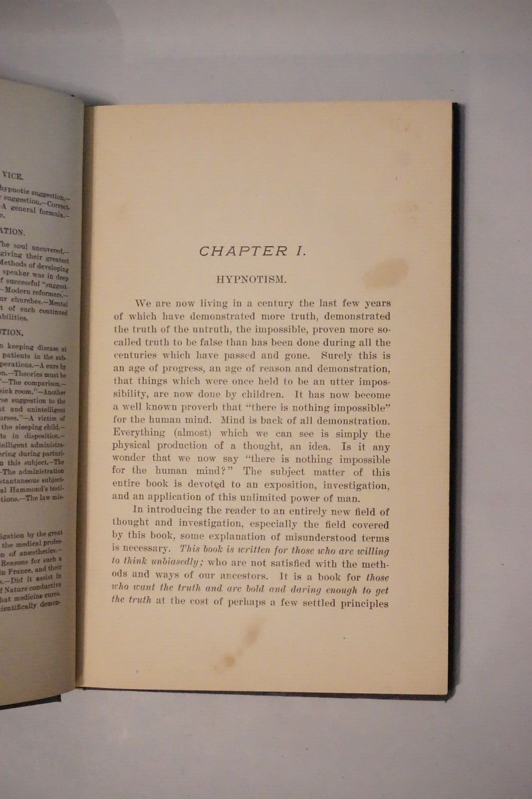 Psycho-Therapy or Hypnotic Suggestion by Jay Ross De Mude 1899 Hardcover