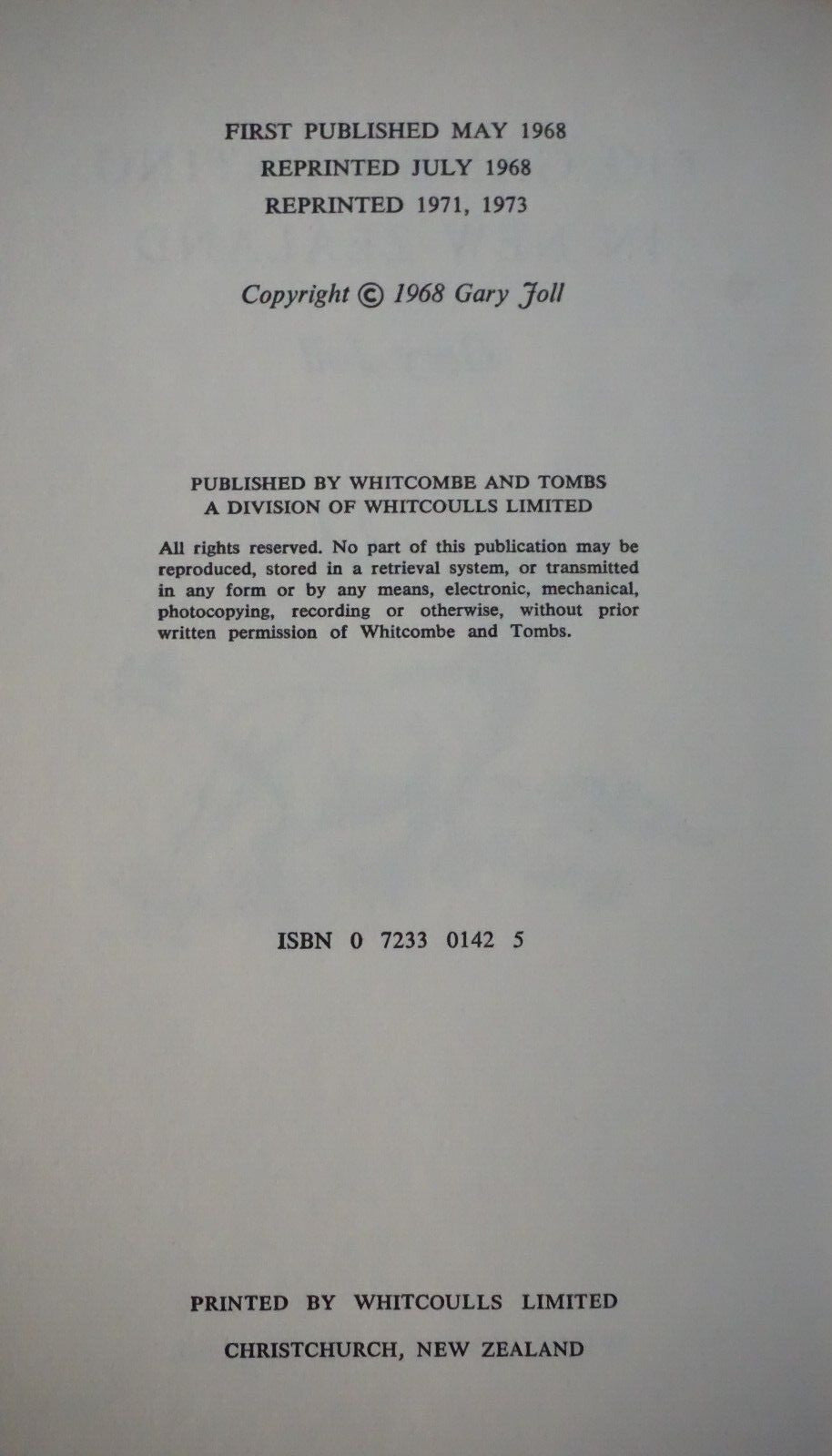 Big Game Hunting in New Zealand by Gary Joll 1973 HCDJ