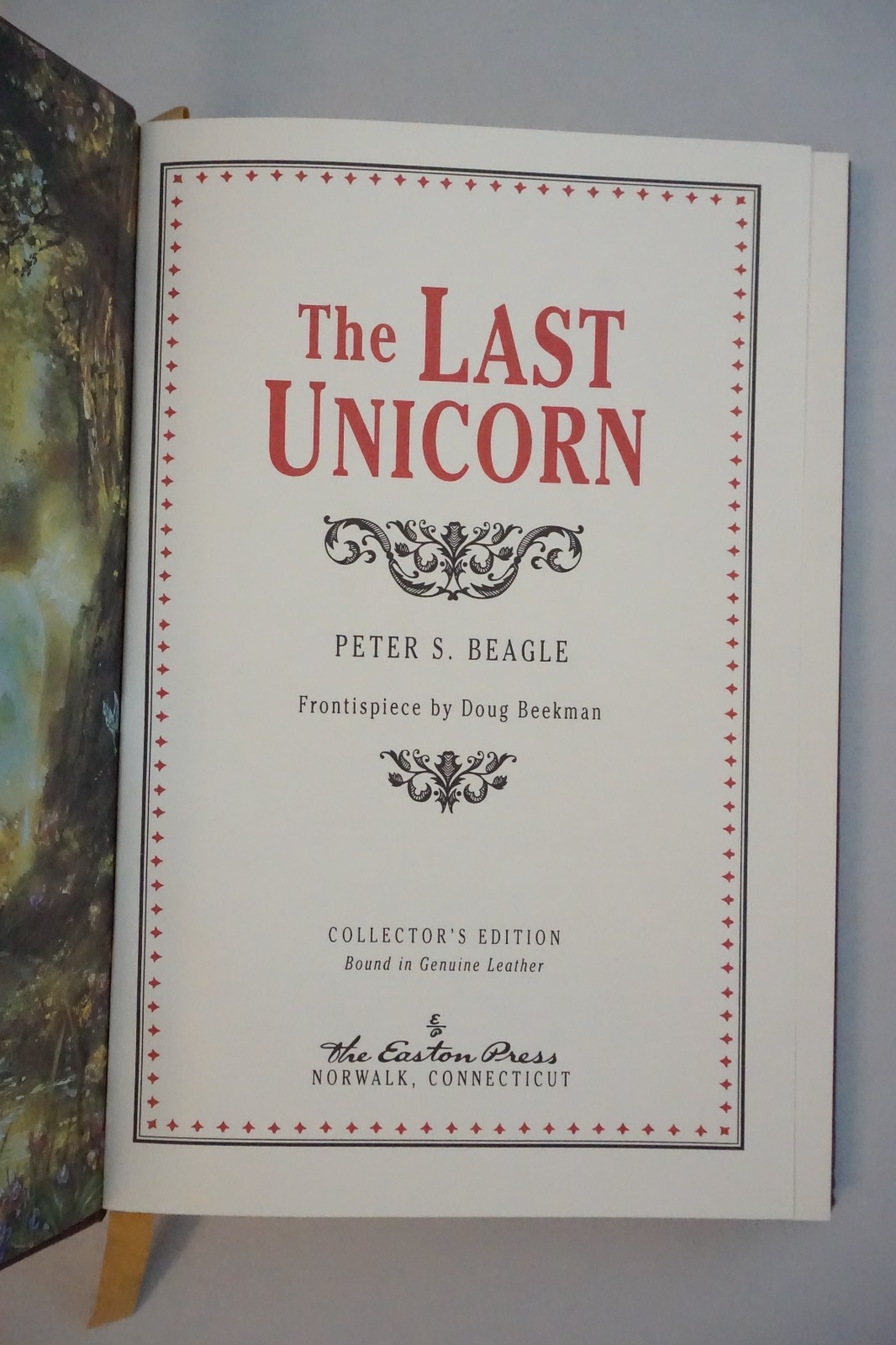 The Last Unicorn by Peter S. Beagle 1996 Easton Press