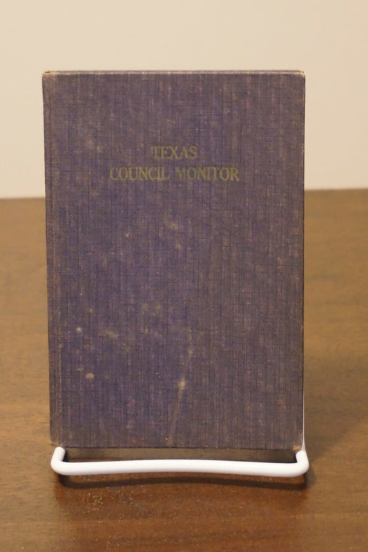 Texas Chapter and Council Monitor Masonic Book Hardcover 1941